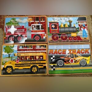 Melissa & Doug Vehicle Puzzle Set for Kids